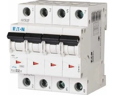 Eaton Grandinės pertraukiklis 4P B 32A 6kA AC PL6-B32/4 166500