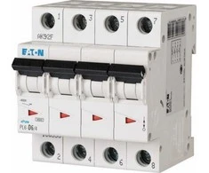 Eaton Grandinės pertraukiklis 4P C 6A 6kA AC PL6-C6/4 166531
