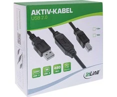 USB kabelis Eaton USB-A - USB-B 10 m, juodas