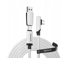 Syntech Kabelis 2 in 1 USB-C USB-A duomenų perdavimui 5m 5Gbps Meta Quest 3 2 Pro Pico4 / C100