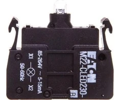 Eaton LED laikiklis mėlyna 230V AC spyruoklė gnybtas M22 -CLED230- B (218063)