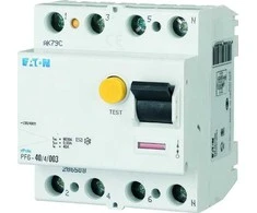 Eaton Liekamosios srovės grandinės pertraukiklis 4P 25A 0,1A tipo AC PF6-25/4/01 286505