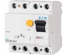 Eaton Liekamosios srovės grandinės pertraukiklis 4P 25A 0,1A 10kA tipas G/F FRCMM-25/4/01-G/F 187414
