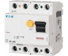 Eaton Liekamosios srovės grandinės pertraukiklis 4P 40A 0,1A tipo AC PF6-40/4/01 286509