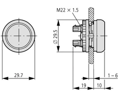 Eaton M22- DH- R raudonas - 216641