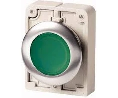 Eaton 30mm mygtukas plokščia žalia su apšvietimu (182927)