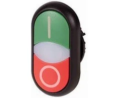 Eaton Dvigubo mygtuko pavara žalia / raudona / O- (216701)