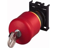 Eaton Saugos mygtukas 22mm 0Z 1R IP66 M22-PVS / K01 raktas (216514)