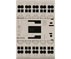 Eaton DILM maitinimo kontaktorius 3 polių 380V 400V 3kW 1R 24V DC spyruokliniai gnybtai 199228