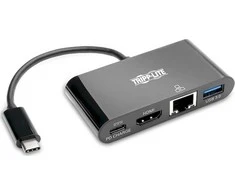 Eaton USB-C 4K HDMI kelių prievadų adapteris, USB-A prievadas, GbE, 60 W PD įkrovimas, HDCP U444-06N-H4GUBC juodas