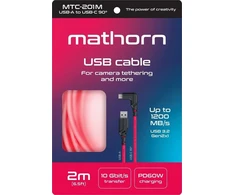 Eaton USB-A - USB-C laidas 2 m, rožinis (MTC-201M)