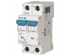 Eaton 264903 Grandinės pertraukiklis 2P C 20A 10kA DC PL7-C20/2-DC 264903