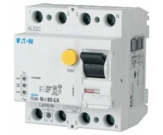 Eaton 168635 Liekamosios srovės grandinės pertraukiklis 4P 80A 0,3A tipas G/A FRCDM-80/4/03-G/A 168635