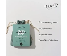 eCarla Mayola, Daugkartinės bambukinės šluostės maišelyje, 5 vnt. (MAY00022)