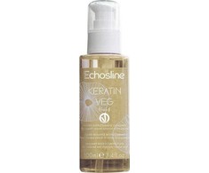 ECHOSLINE Keratin Veg Fluid Brilliant Restructuring atkuriantis fluidas dažytiems ir pažeistiems plaukams, 100 ml