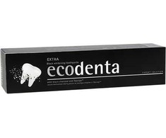 Ecodenta juoda dantų pasta balinamoji su medžio anglimi 100ml