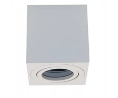 Ecolight GU10 paviršinio montavimo halogeninis šviestuvas, kvadratinis, baltas OHN-2B
