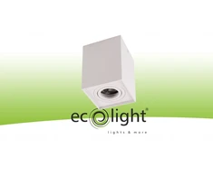 Ecolight GU10 virštinkinis halogeninis šviestuvas, baltas, kvadratinis, viengubas OHN-4B