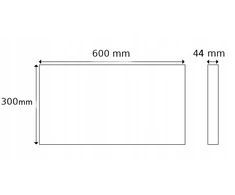Ecolight LED panelės tvirtinimo rėmelis 600x300x44, įspaudžiamas, aliuminis, baltas, EC20200
