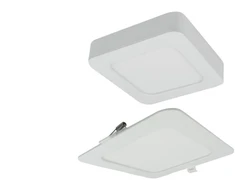 Ecolight Įleidžiamasis šviestuvas downlight CCT 2 in 1 su rėmeliu 18W 1650lm IP20 kvadratinis baltas (EC61085)
