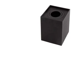 Ecolight GU10 paviršinio montavimo halogeninis šviestuvas, kvadratinis, juodas, viengubas OHN-4C