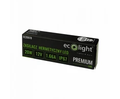Ecolight PREMIUM 20W 12V hermetiškas maitinimo šaltinis