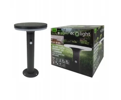 Ecolight Sodo stulpelis saulės energijos LED Eco* Light su jutikliu SSO-6A 10W 4000K 120° 250lm IP44 pilkas (EC61336)