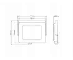 ECOLIGHT2 LED prožektorius Eco* Light EC79860 Slim 30W 2700lm 4000K IP65 juodas