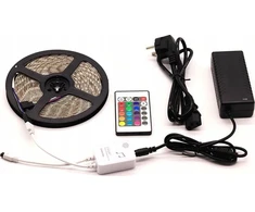 ECOLIGHT2 Ecolight EC79406 LED juostelių rinkinys LED juosta 5050 5m su RGB valdikliu ir 12V maitinimo šaltiniu