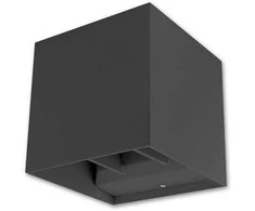 Ecolight2 LVT Kira 7167 lauko sieninis šviestuvas, architektūrinis šviestuvas, 2x3W LED, 4000K, juodas