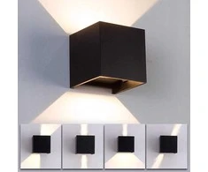 Ecolight2 LVT Kira 7167 lauko sieninis šviestuvas, architektūrinis šviestuvas, 2x3W LED, 4000K, juodas