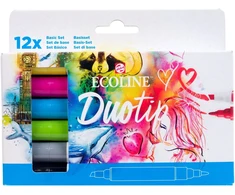 EcoLine Ecoline Duotip žymeklių rinkinys Basic | 12 spalvų