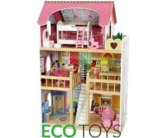 Medinis lėlių namelis EcoToys Raspberry