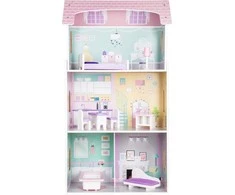 Ecotoys Lėlių namelis medinis Blueberry Residence
