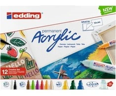 Akrilinių žymeklių rinkinys Edding Creative, 12vnt