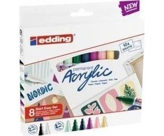 Akrilinių žymeklių rinkinys Edding Starter, 8vnt.