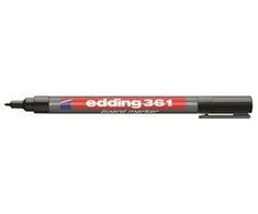 Žymeklis baltai lentai Edding E-361, apvaliu galiuku, 1mm, juodos spalvos