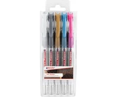 Edding Gelis rašiklis E -2185 / 5 S DEDDINA, 0,7mm, 5 vnt, pakabukas, spalvų derinys