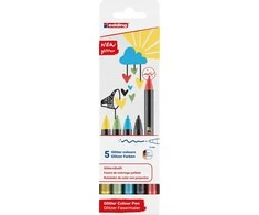 Edding Fine tip markeris e-1200 EDDING, 3mm, 5 vnt., blizgučių mišinys