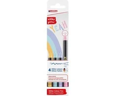 Edding Fine tip markeris e-1200 EDDING, 3mm, 4 vnt., blizgučių mišinys