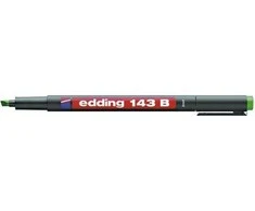 Permanentinis žymeklis Edding 143 B OHP, kirstu galiuku, 1-3mm, mėlynos spalvos