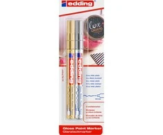 Edding Glossy Oil Marker e-780 EDDING, 0,8 mm, 2 vnt., lizdinė plokštelė, įvairios spalvos
