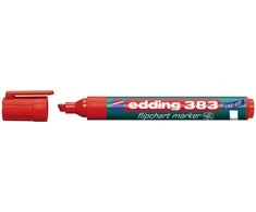 Žymeklis popieriui Edding 383, kirstu galiuku, 1-5mm, raudonos spalvos