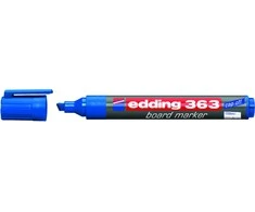 Žymeklis baltai lentai Edding 363, kirstu galiuku, 1-5mm, mėlynos spalvos