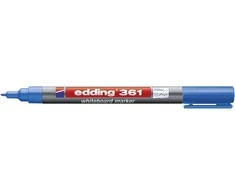 Žymeklis baltai lentai Edding 361, apvaliu galiuku, 1mm, mėlynos spalvos