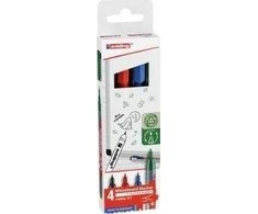 Žymeklių baltai lentai rinkinys Edding E-361, 1 mm, 4 spalvos