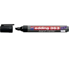 Žymeklis baltai lentai Edding 363, kirstu galiuku, 1-5mm, juodos spalvos