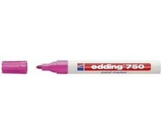 Žymeklis Edding 750 lako pagrindu, apvaliu galiuku, 2-4mm, rožinės spalvos