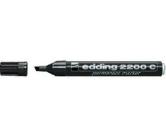 Permanentinis žymeklis Edding 2200C, kirstu galiuku, 1,5-3mm, juodos spalvos