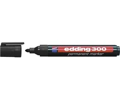 Permanentinis žymeklis Edding 300, apvaliu galiuku, 1,5-3mm, juodos spalvos